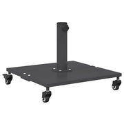 Base per ombrellone da esterno quadrata dal design moderno 45 x 45 x 31 cm in acciaio grigio scuro 02_0058927