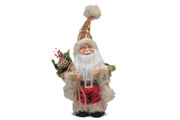 Decorazione Casa Natalizia Babbo Natale Scozzese con Carillon 35 cm