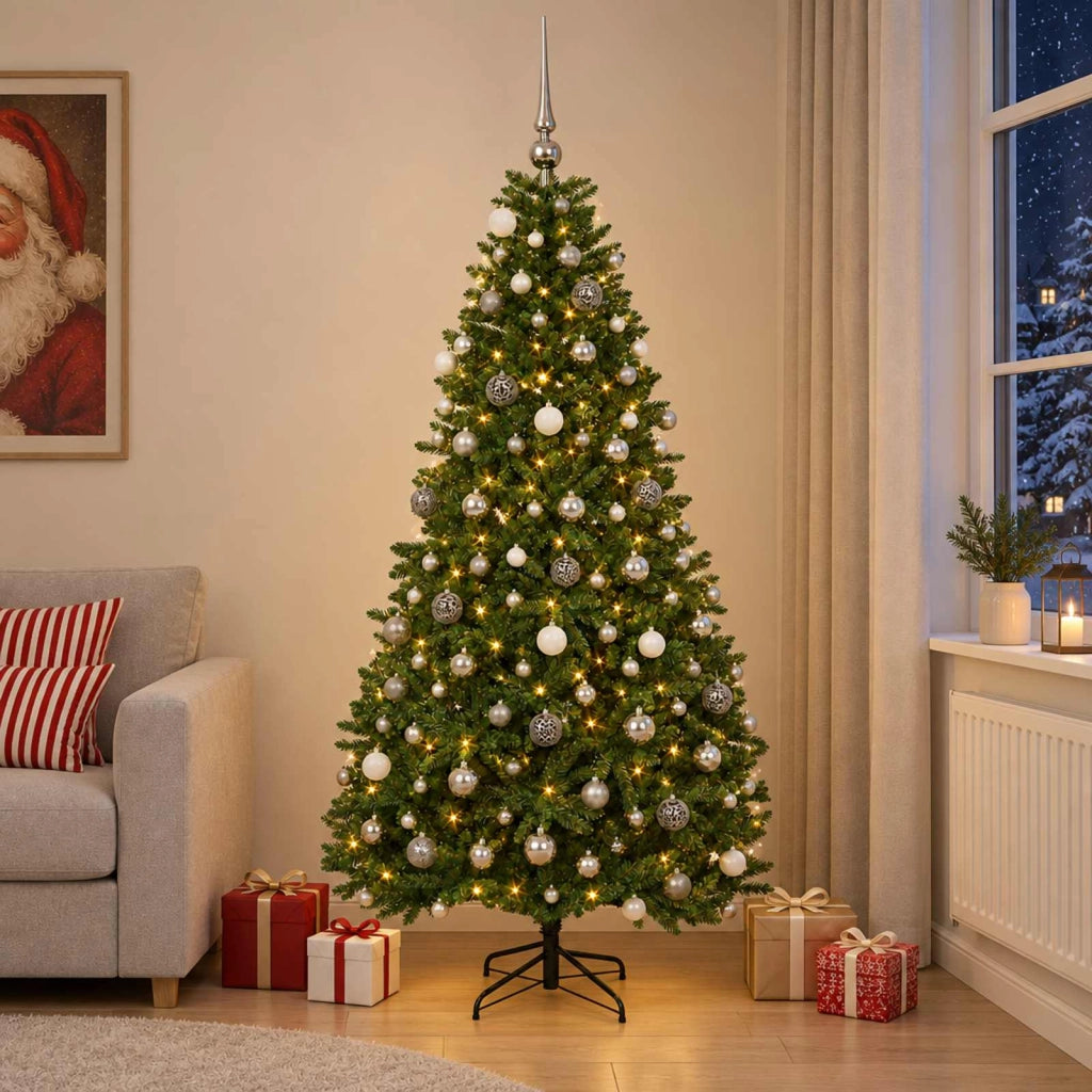 Albero di Natale artificiale verde medio con palline 240 cm 3467277