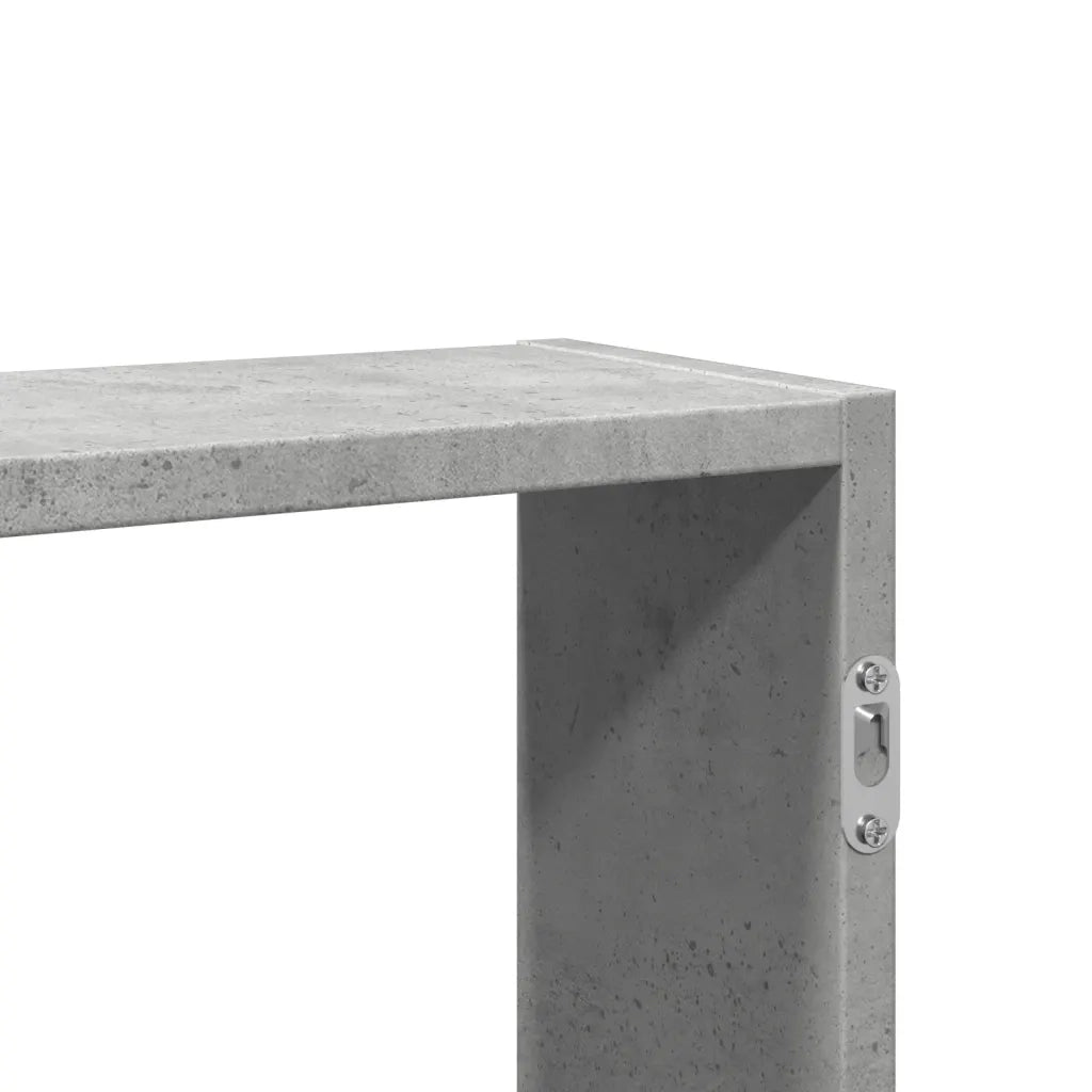 Scaffale a Muro Grigio Cemento 99x15x60 cm in Truciolato
