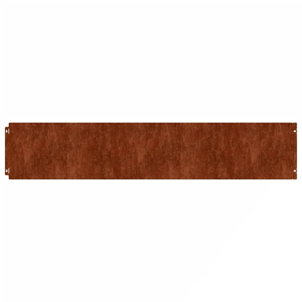 Bordure per Prato 10 pz 20x103 cm Flessibili in Acciaio Corten 821894