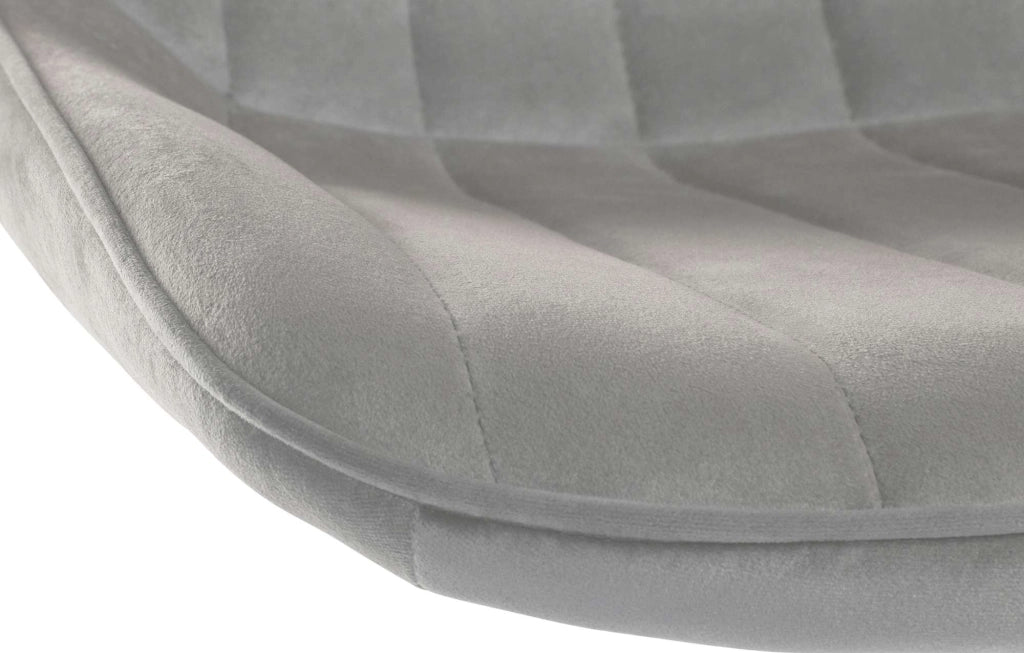 Sgabello Toni Velvet grigio,cromo