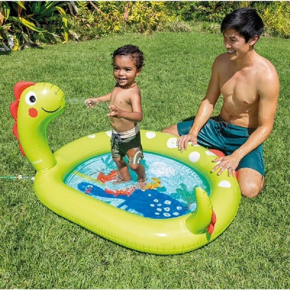Trade Shop - Piscina Baby Gonfiabile Per Bambini Dinosauro 119 X 109 X 66cm 68lt Estate 58437 -