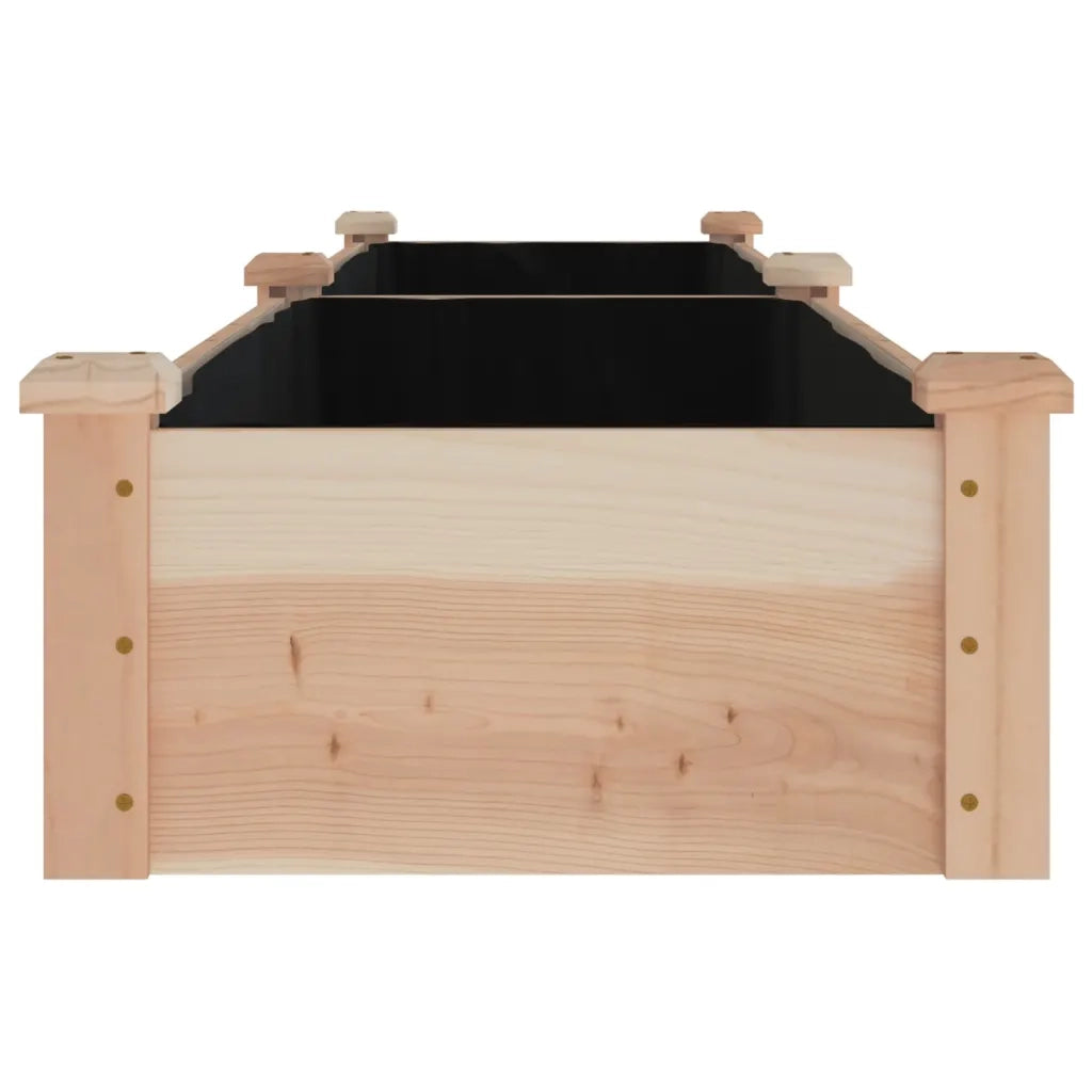 Fioriera Rialzata da Giardino Fodera 240x45x25cm Massello Abete 364295
