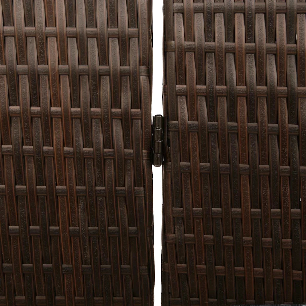 Divider per stanze | Paravento | Divisorio Ambienti Marrone 195 x 180 cm polyrattan