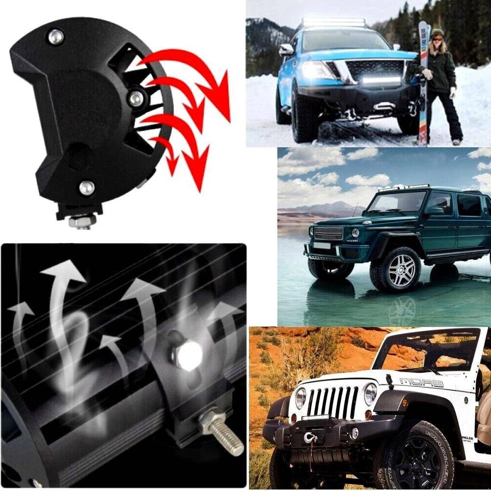 Trade Shop - Faro Barra Supplementare Profondita Auto Fuoristrada 12v 24v 96 Led 288 W 6000k -