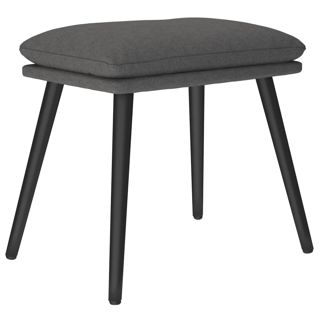 Poltrona Relax con Poggiapiedi Grigio Scuro in Tessuto 3097430