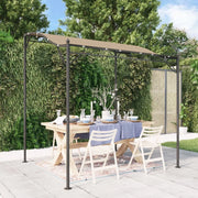 Tettoia Tortora 2x2,3 m 180 g/mÂ² Tessuto e Acciaiocod mxl 117620