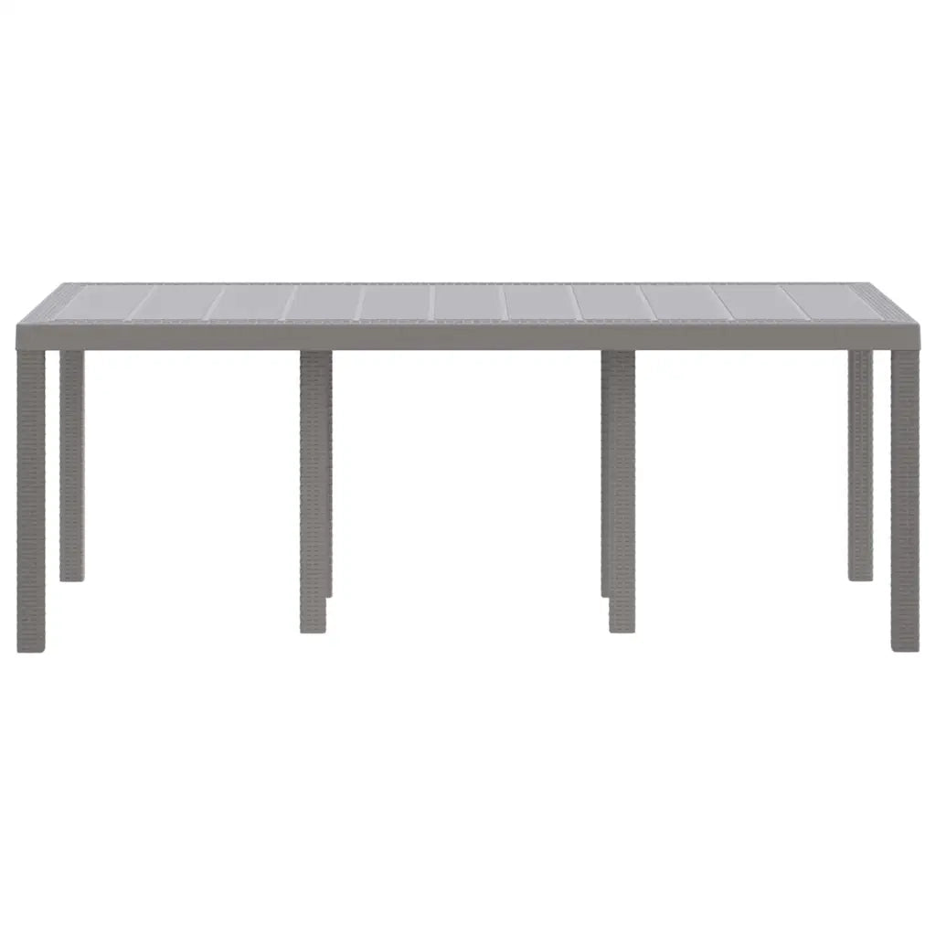 Tavolo da Giardino Grigio chiaro 200 x 100 x 73 cm polyrattan 871691