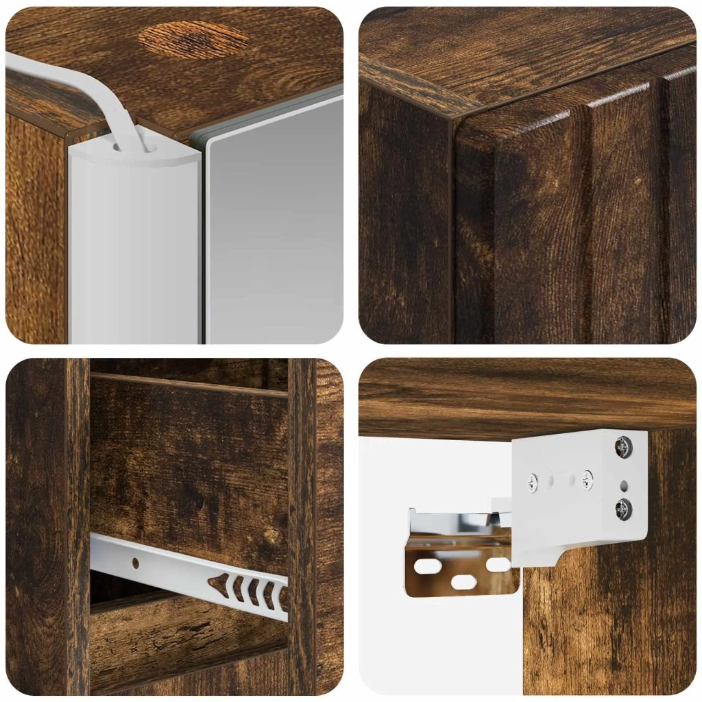 Set di Armadi da Bagno 5 pcs Rovere Fumo 43 x 11,5 x 60,5 cm 3407355