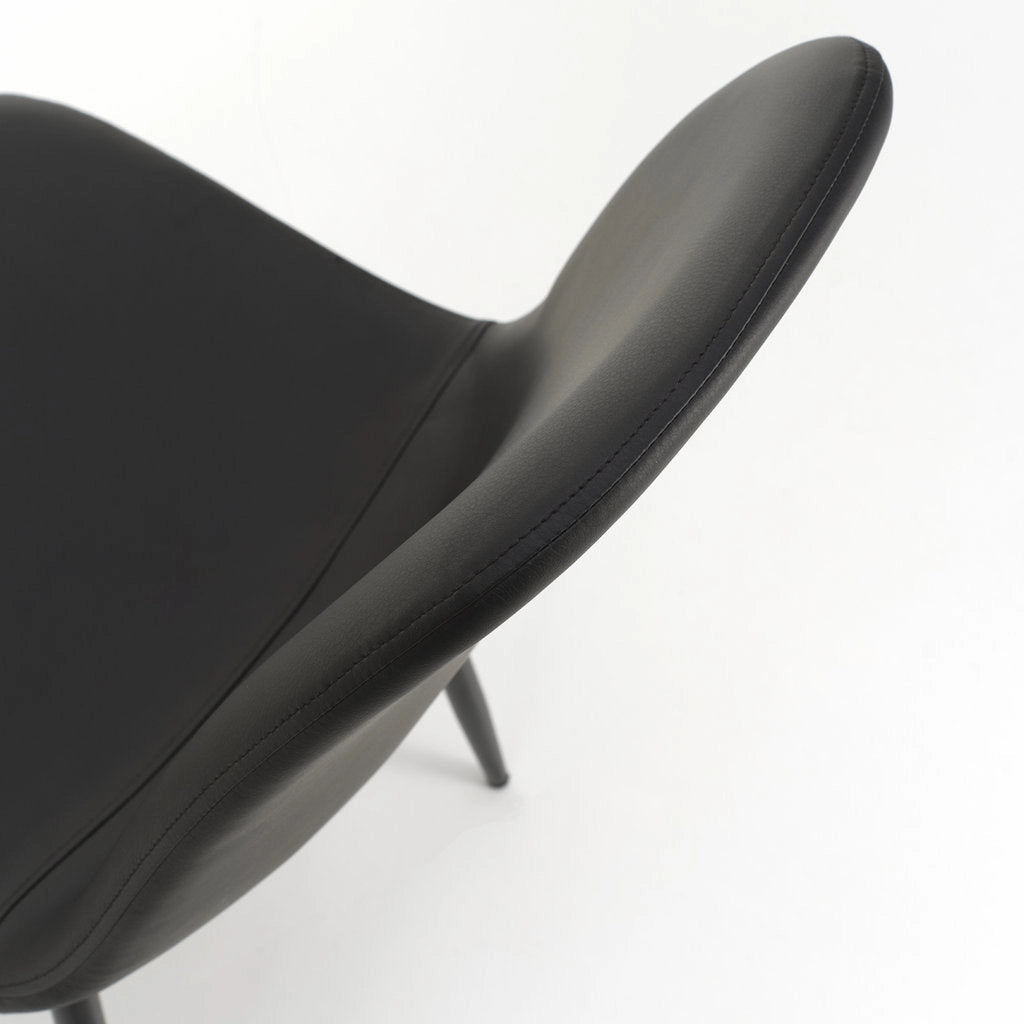 Set 4 Sedie 44x50x85 cm in Similpelle Nero