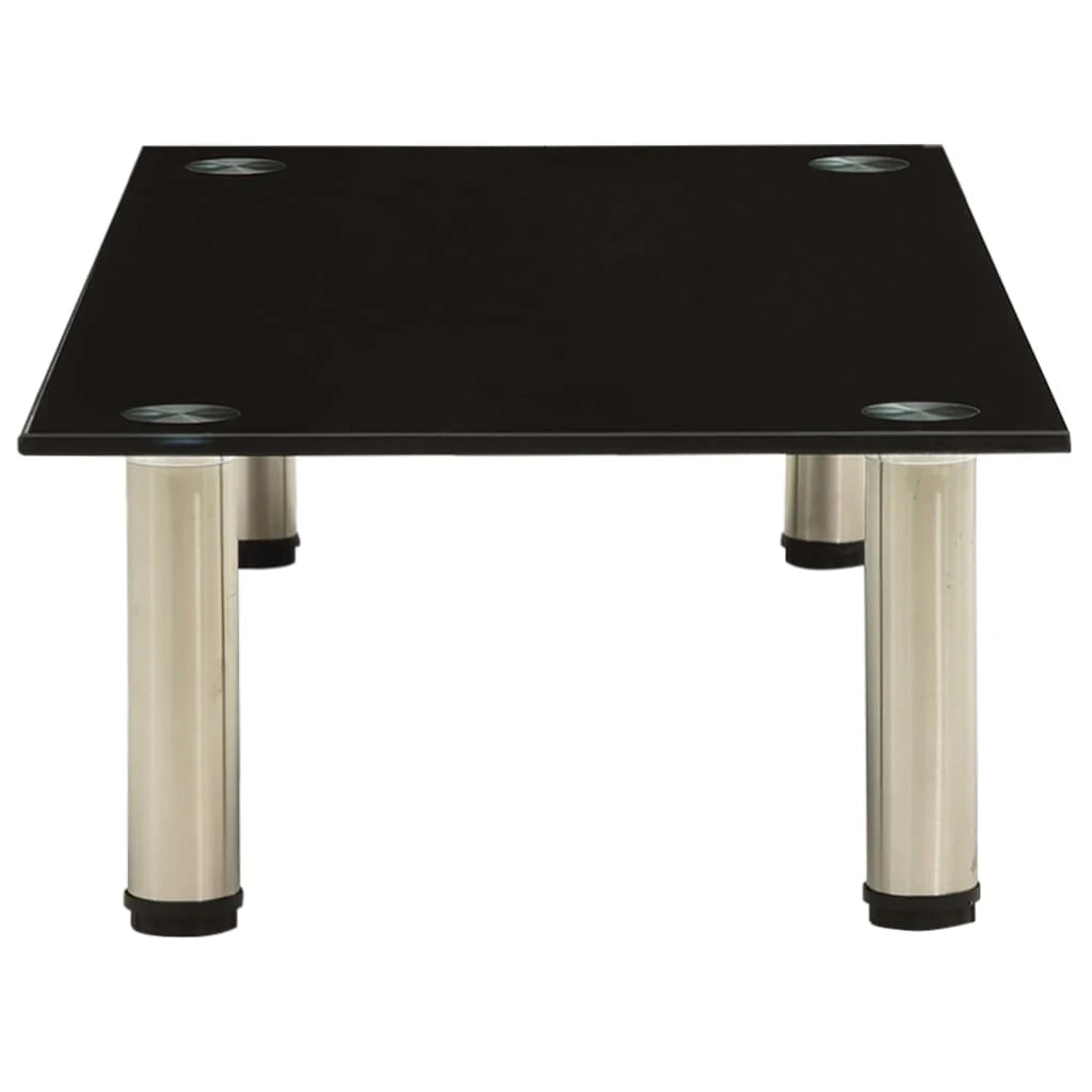 Mobile TV multimediale scaffale TV mobile TV sala da pranzo soggiorno camera da letto 80 x 35 x 17 cm vetro temperato nero 02_0026266