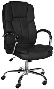 Poltrona ufficio XXL Xanthos in similpelle nero