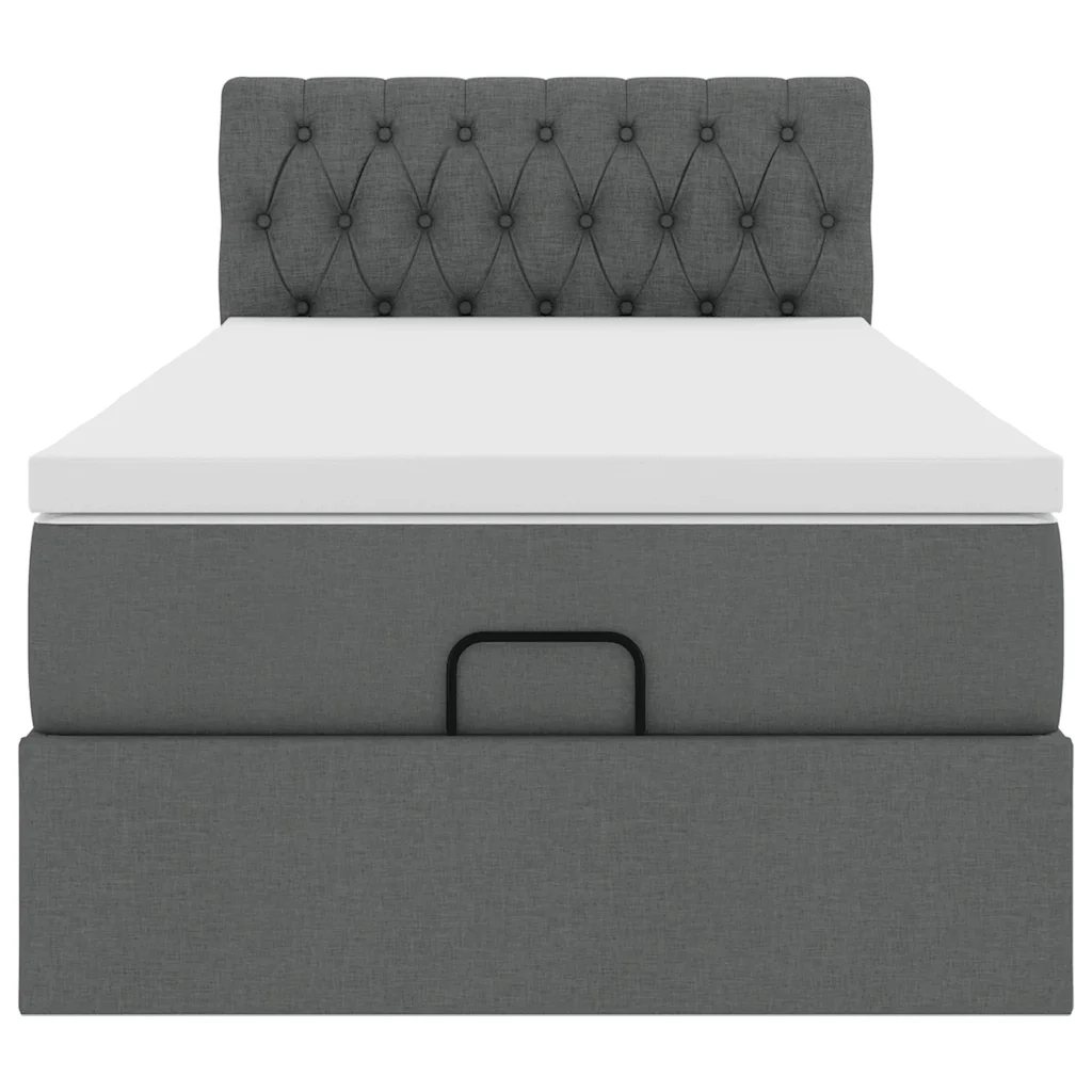 Struttura Letto Pouf con Materasso 90x190 cm in Tessuto 3312354