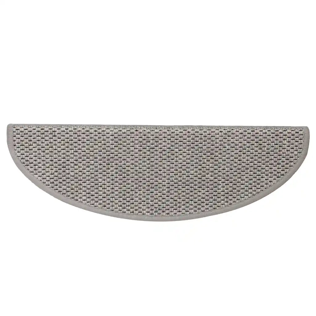 Tappeti Autoadesivi Scale Aspetto Sisal 15 pz 65x21x4cm Argento 326871