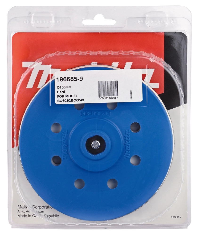 Makita 196685-9 Platorello Duro 150 mm con Velcro per Levigatrici BO6030 / BO6040