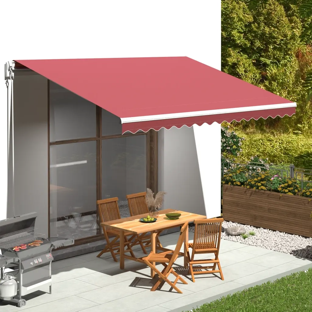 Tessuto di Ricambio per Tenda da Sole Rosso Borgogna 4,5x3,5 m 311970