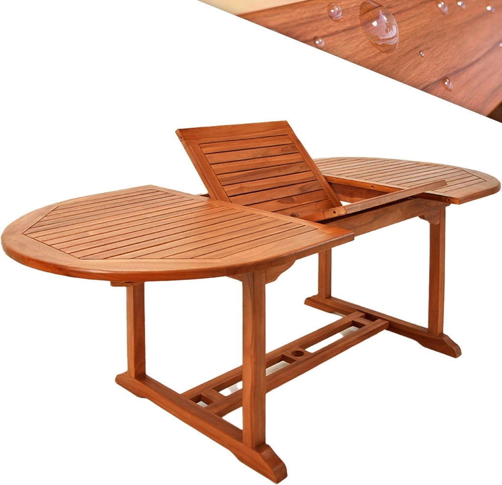 Casaria® Tavolo da Giardino Resistente Certificato FSC® Legno di Eucalipto 200x100cm Portata 160kg per Balcone Giardino Terrazza Balcone Esterno