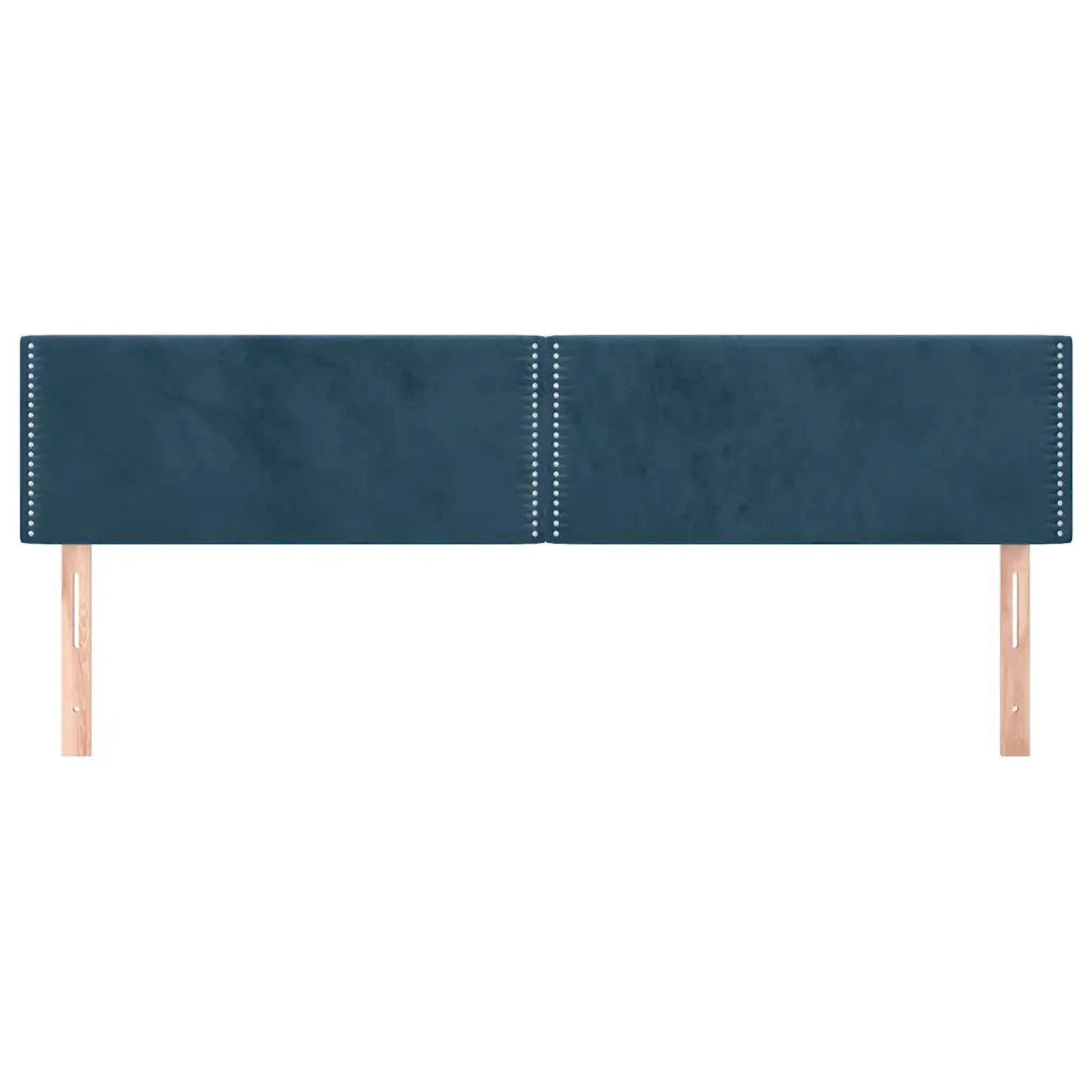 Testiera 2 pz Blu Scuro 80x5x78/88 cm in Velluto