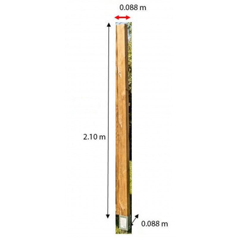 Palo in legno termo-trattato per frangivista da giardino – 220 cm – certificato PEFC – TVT290 Foresta