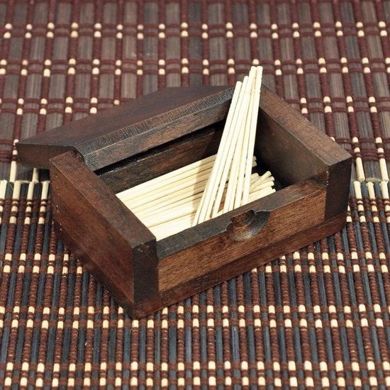 Mini contenitore per stuzzicadenti in legno, portatile per uso domestico e hotel (35 x 22 pollici)
