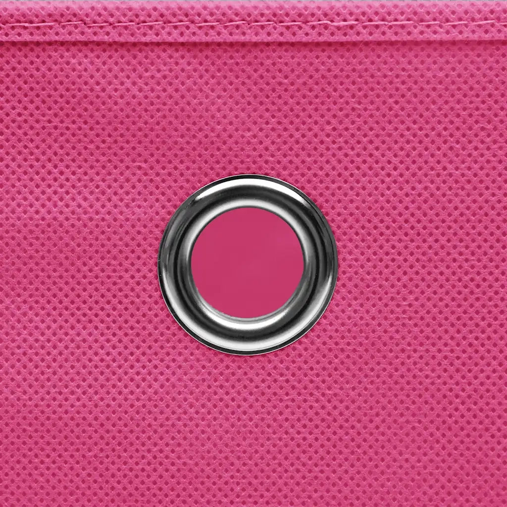 Contenitori con Coperchi 10 pz 28x28x28 cm Rosa CFW3925929