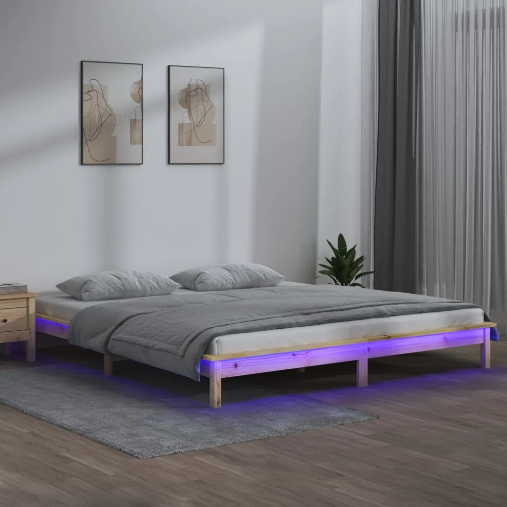 Giroletto con LED 140x200 cm in Legno Massello