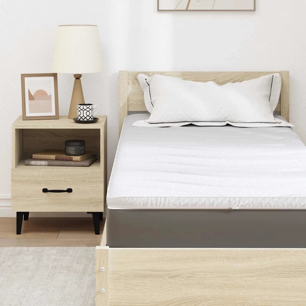 Topper per materasso Bianco 80 x 200 cm Tessuto a maglia 4106402