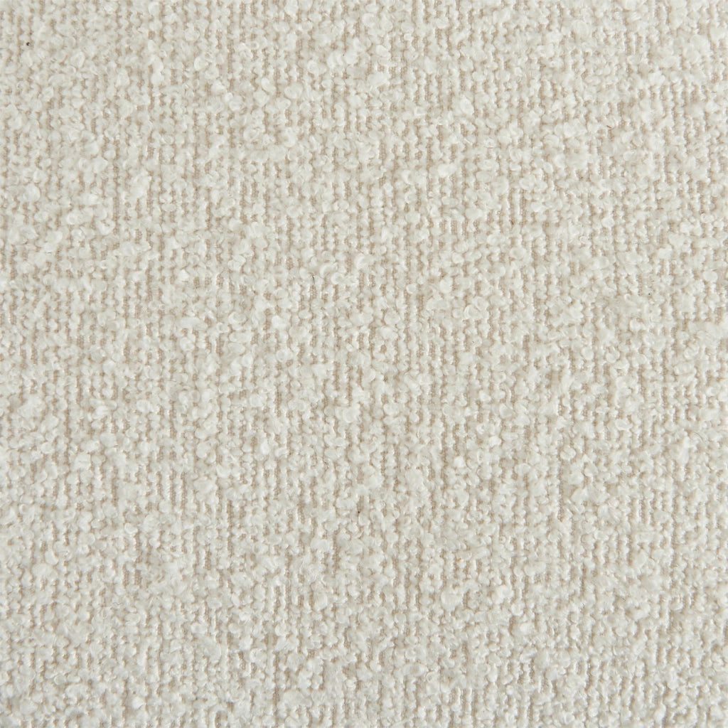Divano letto in bouclé compresso testurizzato con contenitore, bianco
