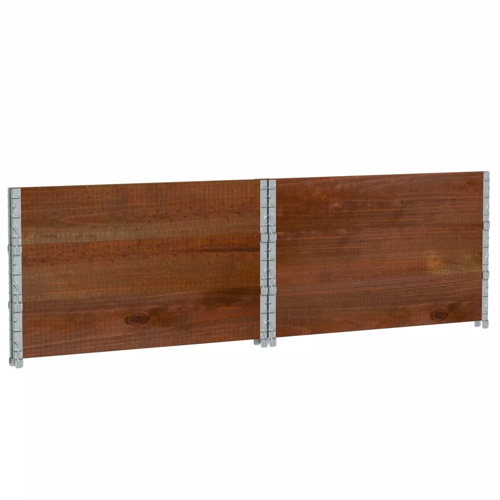 Paretali per Pallet 3pz Marroni 100x100cm Legno Massello Pino 3295377