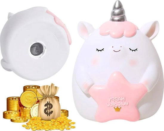 Pigione di plastica inamovibile - cassaforte per monete - regalo di compleanno - pigione per bambini - pigione per adulti