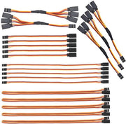 Cavi di servomotore 20 pezzi - 5 x 10 cm - 5 x 15 cm - 5 x 30 cm - 3 x 15 cm cavo Y - 22-AWG flessibile - cavo di estensione per servomotore