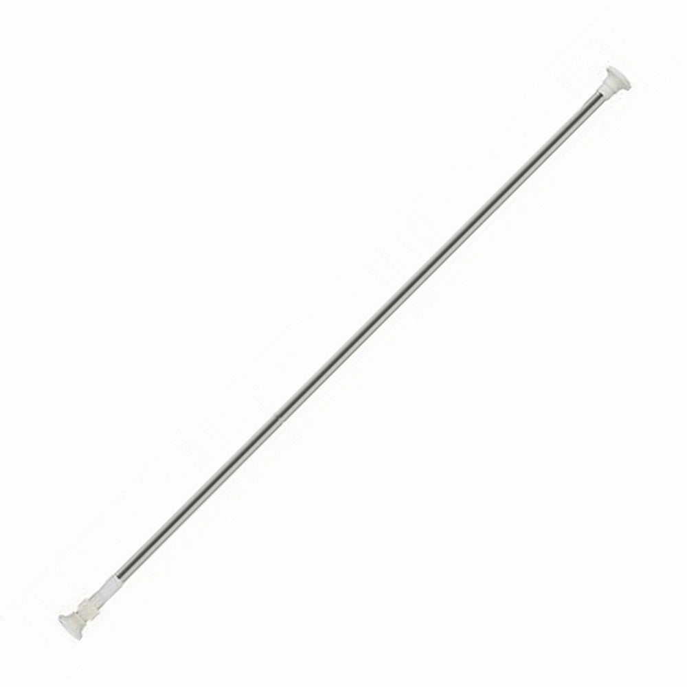 Trade Shop - Bastone Silver Estensibile Asta Appendiabiti Tende Regolabile Da 140-260cm 59410 -
