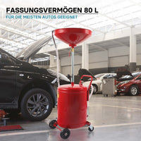 Recuperatore olio esausto 80 litri altezza regolabile 122-168cm Raccoglitore olio esausto