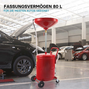 Recuperatore olio esausto 80 litri altezza regolabile 122-168cm Raccoglitore olio esausto