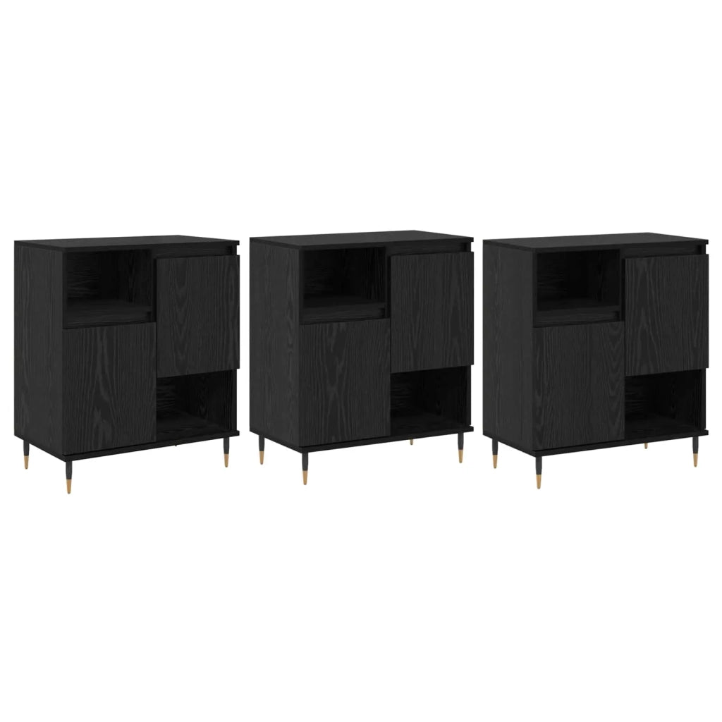 Sideboards 3 pcs Rovere Nero 3394544