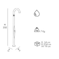Doccia Tradizionale In Polietilene Funny Yin Con Miscelatore Colore Antracite Cv-T105/7016