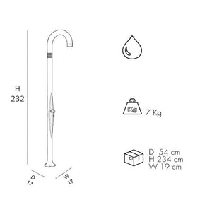 Doccia Tradizionale In Polietilene Funny Yin Con Miscelatore Colore Antracite Cv-T105/7016