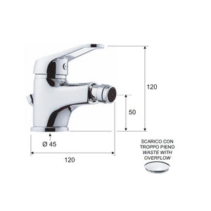 Rubinetto bidet con aeratore direzionabile - serie remix