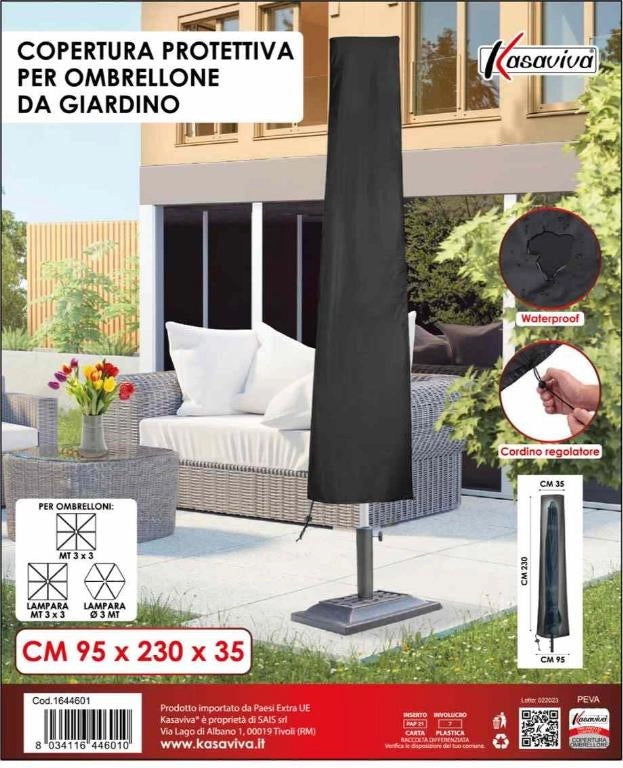 Copertura Custodia Protettiva Ombrellone da Giardino 230 x 35 x 95 cm