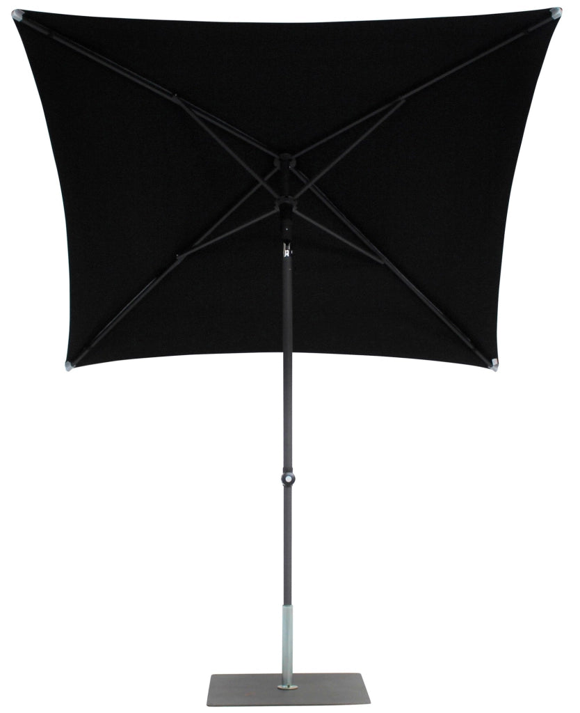Ombrellone da Giardino 2x2 m Palo Ø38 mm in Alluminio Tessuto Olefin Trend Nero