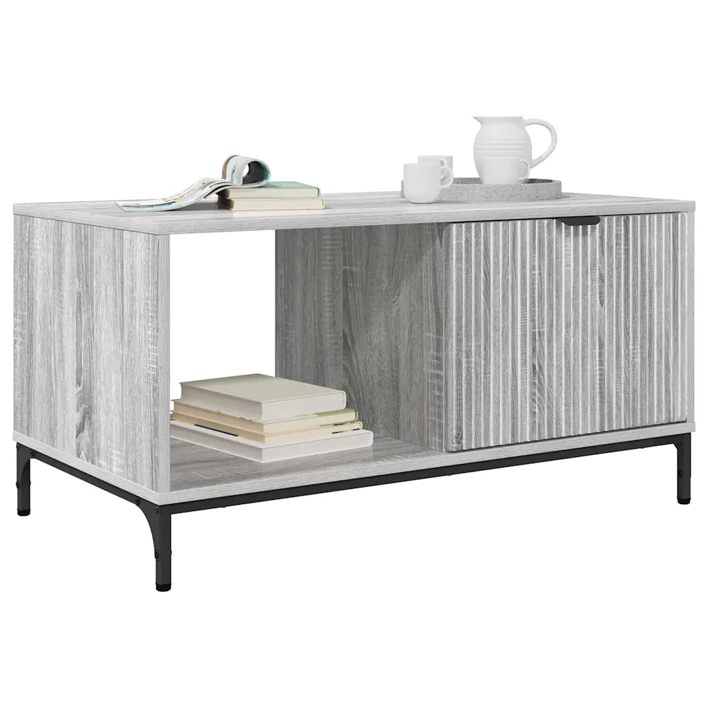 Tavolino da salotto | Tavolino da caff¨¨ | Tavolino da Soggiorno con cassetto Grigio Sonoma 90 x 49 x 46 cm