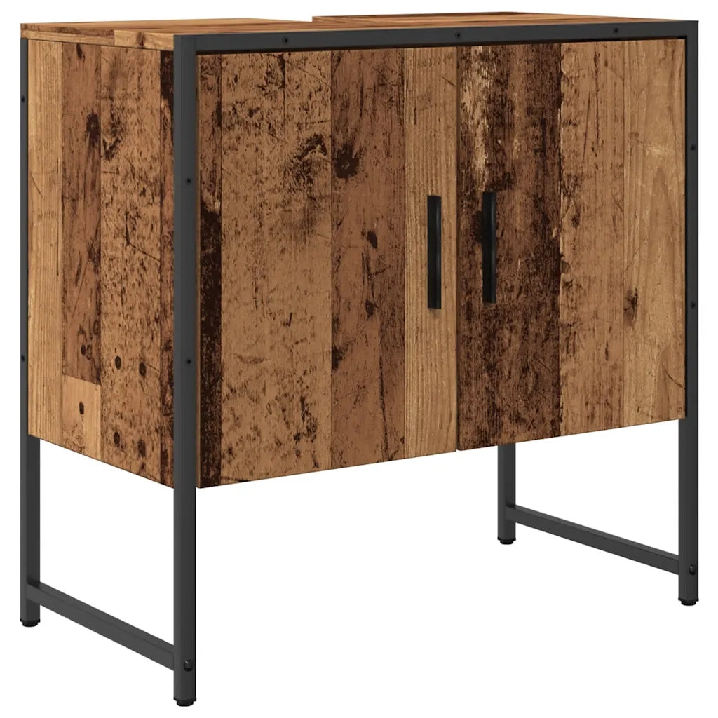 Mobile Lavabo | Armadio Lavabo Bagno Legno Antico 60x33x60 cm Legno Multistrato