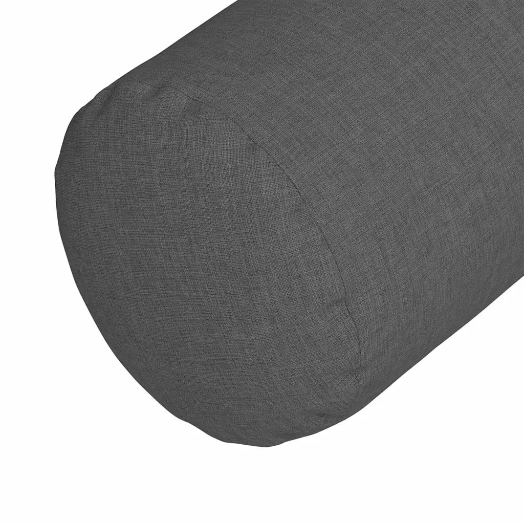 Cuscini a rullo 2 pz | Cuscini per sedie Grigio scuro ? 15 x 40 cm Tessuto