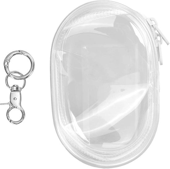 Cassa trasparente per collezionisti di bambole con chiusura a chiave e palline colorate - cassa blindata in PVC per collezionisti di bambole