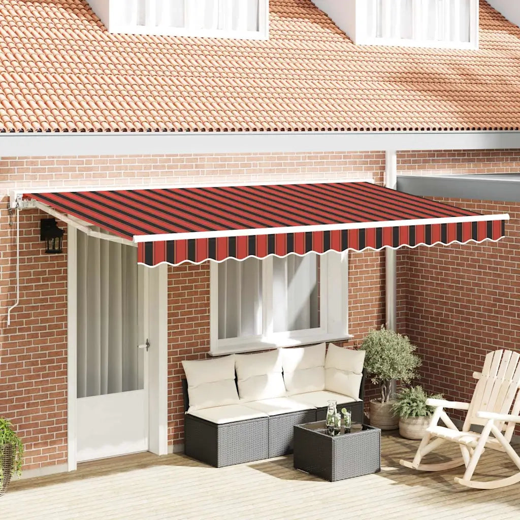 vidaXL Tenda Retrattile Striscia Multicolore 350x200 cm Tessuto
