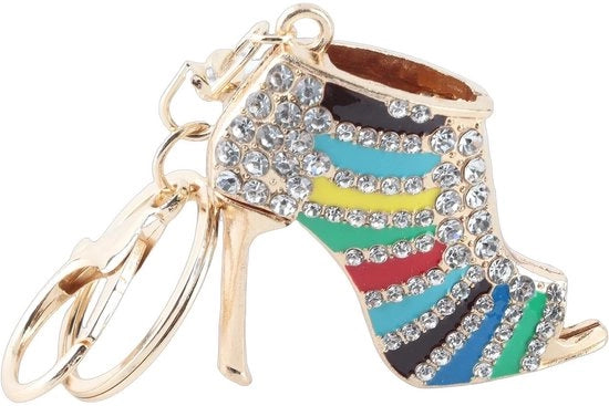 Sostegno per Chiavi Cristallo - Alto Manico - Multicolore - Leggero - Sostegno per Chiavi per Scarpe - Sostenibile - 5,5 x 1,7 x 5 cm - Accessorio