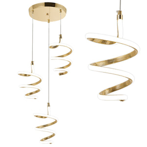 Lampada A Sospensione Led G075-3cpr Gold