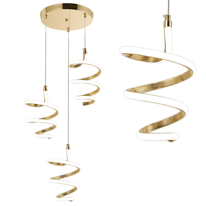 Lampada A Sospensione Led G075-3cpr Gold