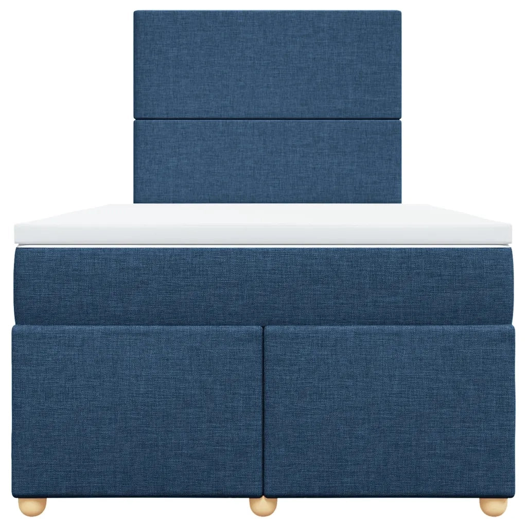 Giroletto a Molle con Materasso Blu 120x200 cm in Tessuto